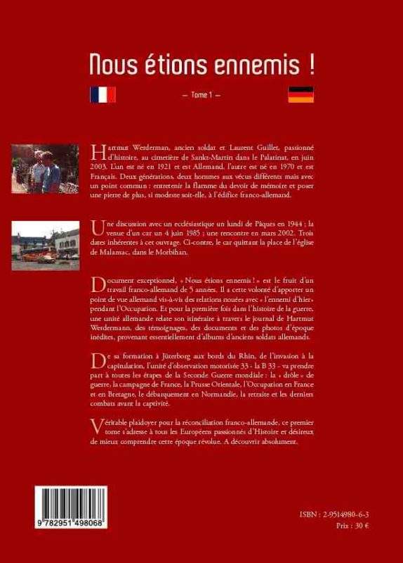 Quatrième de couverture Nous étions ennemis !