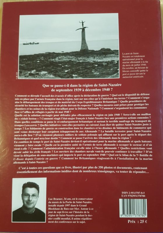 Quatrième de couverture Saint-Nazaire 1939-1940